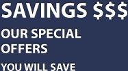 Savings $$$. Our special offers. You will save.